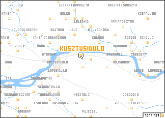 map of Kusztusidůlő