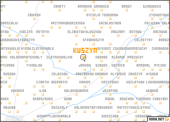 map of Kuszyń