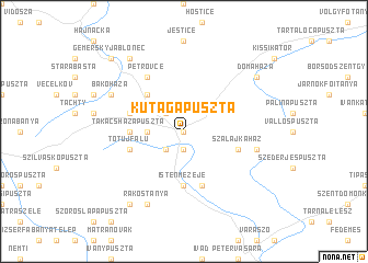 map of Kútágapuszta