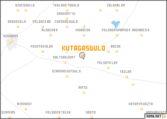map of Kútágasdůlő