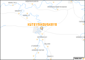 map of Kuteynikovskaya