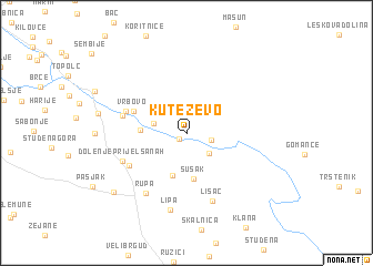 map of Kuteževo