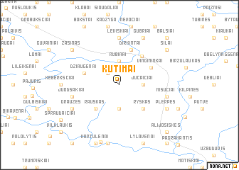 map of Kūtimai