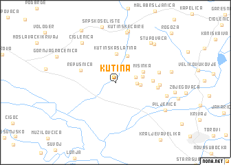 map of Kutina