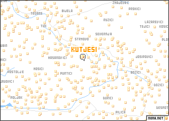 map of Kutješi