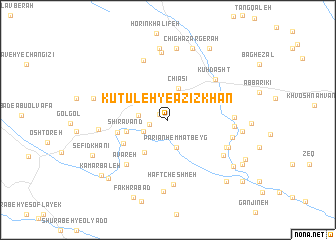 map of Kūtūleh-ye ‘Azīz Khān