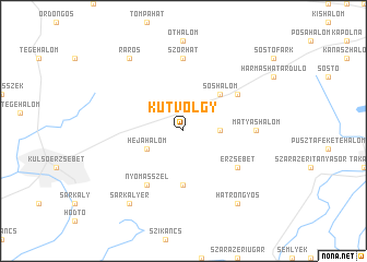 map of Kútvölgy