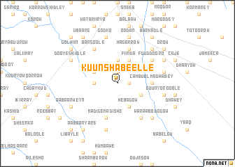 map of Kuun Shabeelle