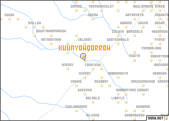 map of Kuunyow Qorrow