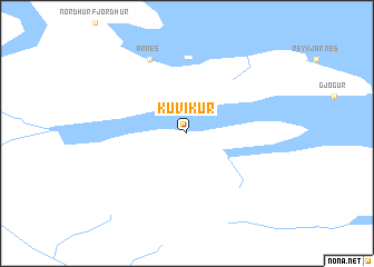map of Kúvíkur
