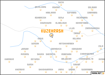 map of Kūzeh Rash