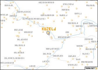 map of Kuželj