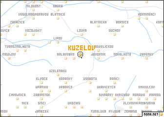 map of Kuželov