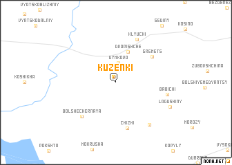 map of Kuzenki