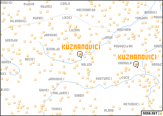 map of Kuzmanovići