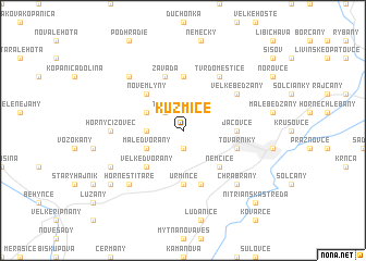 map of Kuzmice