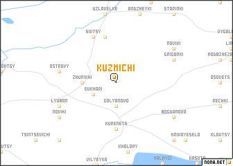 map of Kuzʼmichi