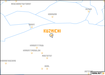 map of Kuzʼmichi