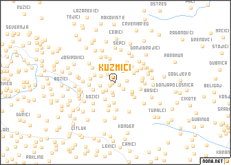 map of Kuzmići