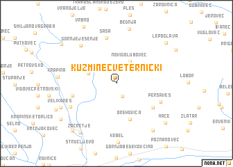 map of Kuzminec-Veternički