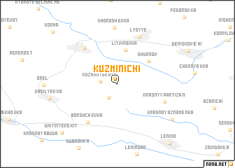 map of Kuzʼminichi