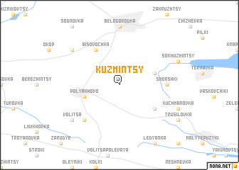 map of Kuzʼmintsy