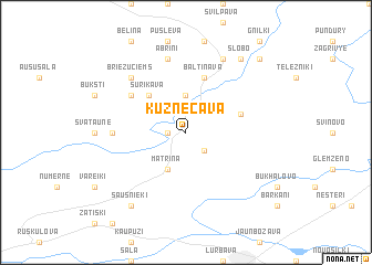 map of Kuzņecava