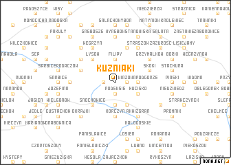 map of Kuźniaki