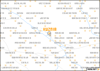 map of Kuźnia