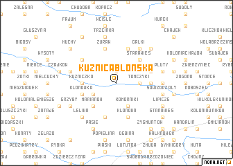 map of Kuźnica Błońska