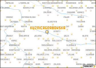 map of Kuźnica Grabowska