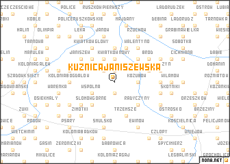 map of Kuźnica Janiszewska