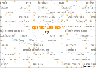 map of Kuźnica Lubiecka