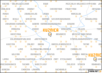 map of Kuźnica