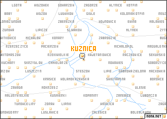 map of Kuźnica