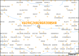 map of Kuźniczka Zagrzebska