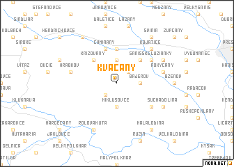 map of Kvačany