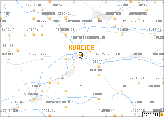 map of Kvačice