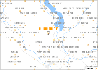 map of Kvakovce