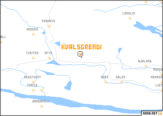 map of Kvålsgrendi