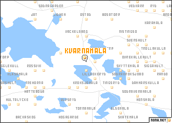 map of Kvarnamåla