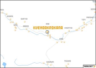 map of Kvemo-Okrokana