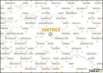 map of Květnice