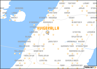 map of Kvigerälla