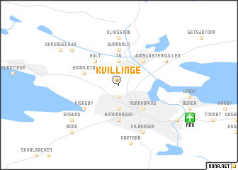 map of Kvillinge
