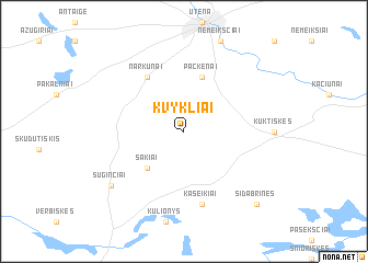 map of Kvykliai