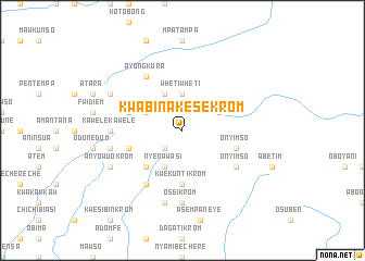map of Kwabinakesekrom