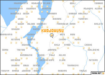 map of Kwajowusu