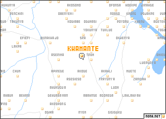 map of Kwamante