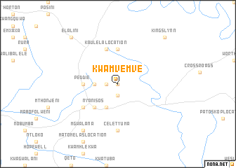 map of KwaMvemve